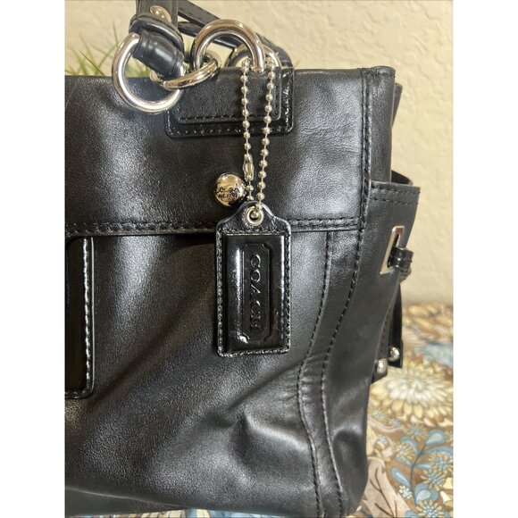 Coach Peyton Black Leather Large Carryall, Style 14510 Shoulder Handbag Purse - Picture 15 of 16